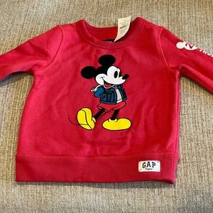 NWT GAP Mickey Mouse Sweatshirt Sz:18-24mos
